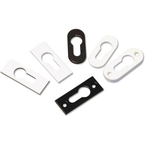 Rosace pour porte adhésive en aluminium noir 60 x 25 mm – Épaisseur 3 mm – Pose facile – D4015NOIR – Goettgens