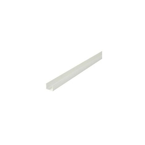 Profilé de finition en U APU2B NICOLL - Pour habillage bandeau blanc - L. 2 m - APU2B