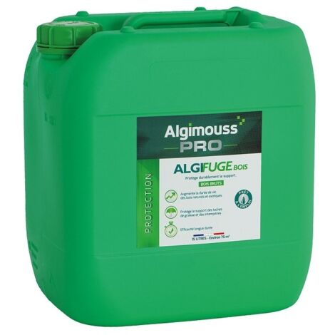 Imperméabilisant Algifuge 15L – Protection longue durée pour toitures et façades – Limite l'incrustation des salissures – Algimouss