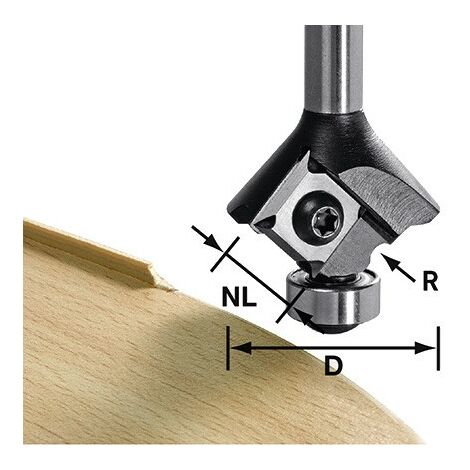 Fraise à moulurer FESTOOL plaquette réversible HW S8 HW R1 D28 KL12.70FK - 499811