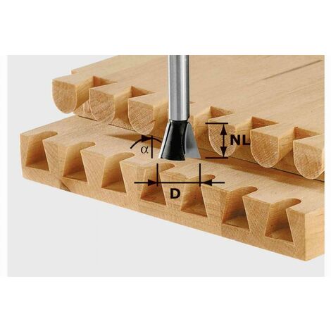 Festool – Fraise à queue d'aronde 8mm – Pour assemblages traditionnels – Coffret de fraises pour défonceuse et affleureuse – 491165 (1/5)