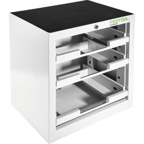 Festool – Malette de rangement Systainer-Port SYS-PORT 500/2 – Frein de blocage pour stabilité – Roulettes pivotantes à billes – Pour espaces confinés (1/5)