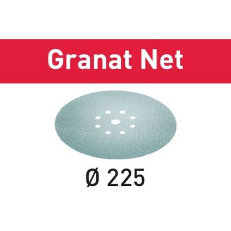Festool – Disque abrasif maillé 225mm P80 – Lot de 25 pièces – Aspiration efficace pour ponçage de peintures et mastics – Résistance à la déchirure