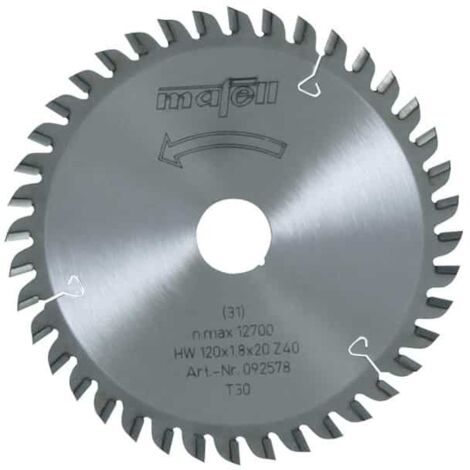 Mafell – Lame de scie circulaire 120 mm – Alésage 20 mm – 40 dents pour stratifié – Coupe nette sans éclat – 92578 - SCIE 120 X (1/3)