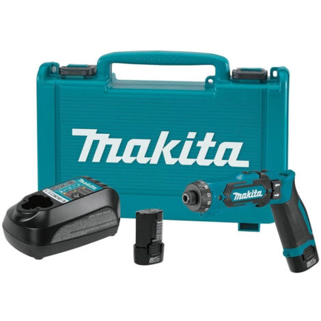 Makita – Visseuse articulée sans fil 7.2V 1.5Ah Li-Ion – 2 batteries + chargeur rapide – Couple 5.6Nm pour espaces confinés – Lampe LED intégrée