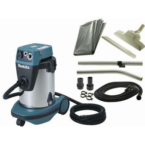 Makita – Aspirateur professionnel 32 L 1050 W 220 mbar – Dépression 220 mbar – Nettoyage automatique filtre – Raccordement outillage électroportatif – VC3210LX1