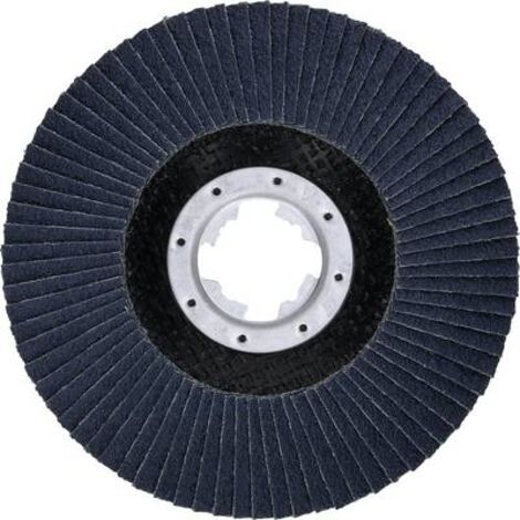 Bosch – Disque à lamelles pour meuleuse Ø125mm Grain 120 – Revêtement zirconium pour surfaces métalliques – Compatible X-LOCK – 2608619204