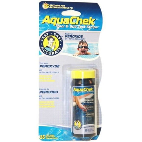 Testeur aquachek peroxyde 3 en 1 – Analyse de l'eau – Tests de peroxyde, pH, alcalinité – Pour systèmes UV et PHMB (1/3)