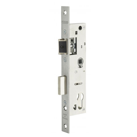 Thirard – Serrure à cylindre profilé L45/A30/EA70 réversible – Têtière inox 15mm – Pêne acier nickelé – Livrée sans gâche ni rouleau