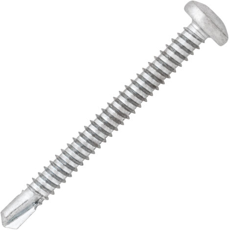 250 vis autoperceuses acier zingué blanc - tête cylindrique - SQ3 - 5.5 x 19 mm