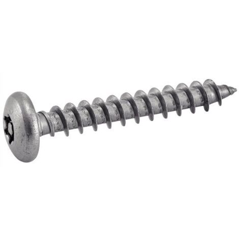 Vis à bois cylindrique 6 lobes inviolable ACTON inox A2 pour penture - 6x50 mm - boite de 100 - 628136X50 (1/5)