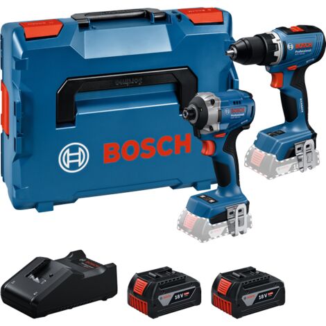 Combo Kit 2 outils 18 V GSR + GDR + 2x GBA 5.0 Ah + GAL 18V-40 Professional - BOSCH - 0615A50090
