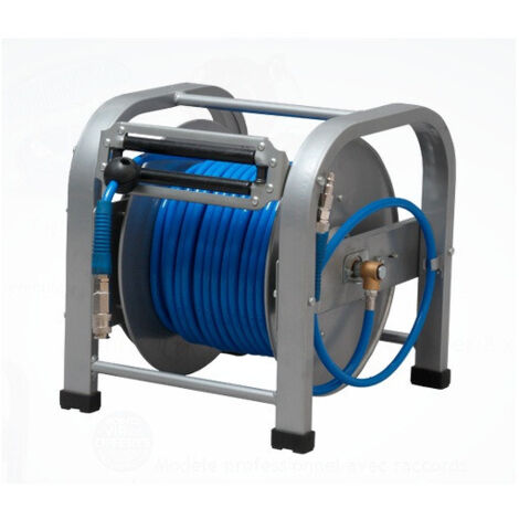 Lacme – Enrouleur chantier 30m Ø8x12 mm – Tuyau polyuréthane souple armé – Pression maxi 15 bar – Raccords tournants – 324510