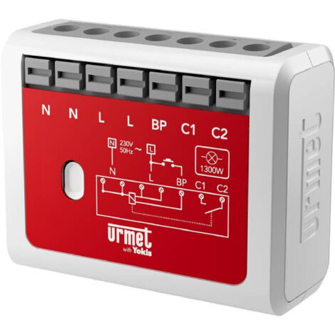Micromodule télérupteur temporisable encastré Zigbee UP 1300W - URMET YOKIS - MTR1300E-UP (1/2)