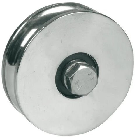 Roue pour Portail Coulissant Ø100mm - 1 Roulement à Billes - Gorge Ø16 - IBFM - 363100 (1/2)