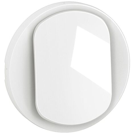 Legrand – Enjoliveur interrupteur lumineux CB1001 – Blanc – Boîtier thermoplastique – Montage à clipser – IP20 – Compatible mécanismes Soft (1/2)