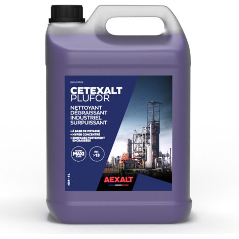 Cetexalt Plufor - Dégraissant industriel surpuissant - Bidon - 4 x 5 Litres - AEXALT - I534 (1/2)