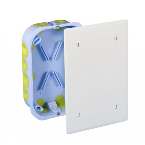 Eur Ohm – Boîte de dérivation carrée étanche à l'air 170x110x40mm – Couvercle blanc traité anti-UV – Compatible gaines Ø 16/20/25mm