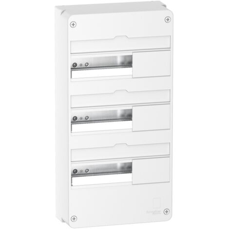 Schneider Electric – Coffret électrique nu 39 modules 3 rangées – Montage saillie – Indice IP 30 – Pour intérieur – R9H13403