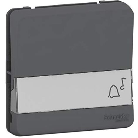 Schneider Electric – Poussoir porte-étiquette gris mureva styl composable – IP55 – IK08 – Pour environnements humides et espaces confinés