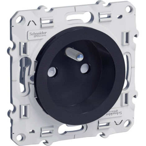 Schneider Electric – Prise de courant 2P+T anthracite – Fixation par vis – Connexion rapide – Raccordement 1 x 1,5…2 x 2,5 mm² souple – 16 A – NF – IK04 IP21D (1/6)