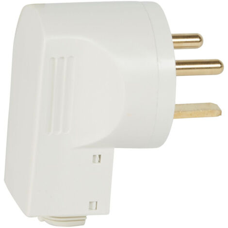 Legrand – Fiche électrique mâle 20A coudée avec serre-câbles 2P+T – Raccordement par bornes à vis – IP20 – 55152 (1/5)