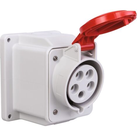 SOCLE DE PRISE 10° 3P+N+T 32A 400V 6H GEWISS GW62420