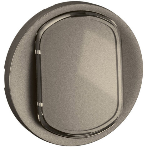 Enjoliveur pour interrupteur ou va-et-vient avec porte-étiquette Céliane livré avec 2 étiquettes - Titanium - LEGRAND - CT5001 (1/5)