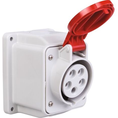 Socle de prise en saillie à 10° protégée - Gewiss - 16 A - 400 V