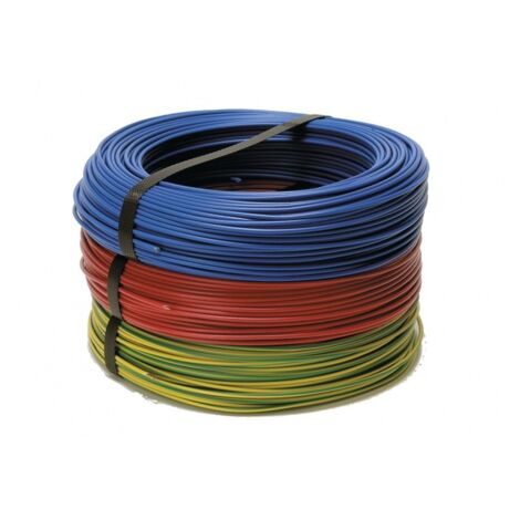 Finish – Fil électrique rigide 10mm² rouge – Couronne de 100ml – Pour installations électriques en intérieur – Conforme aux normes françaises (1/2)