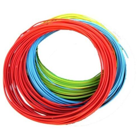 Fil électrique H07V-U 2,5 mm² rouge – Longueur 100 mètres – Tension 450/750 V pour circuits locaux d'habitation
