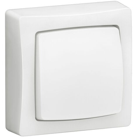 Legrand – Interrupteur va et vient ou poussoir saillie blanc – Installation simple en saillie – Pour éclairage intérieur – 86001L