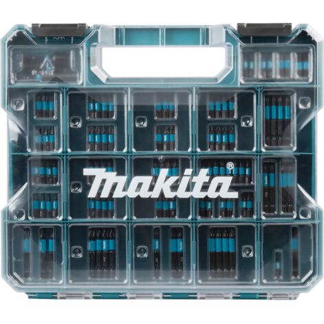 Makita – Coffret d'embouts Impact Black 100 pcs en acier S2 – Précision pour vissage rapide – Organiseur inclus – E24826