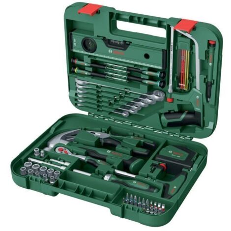 Bosch – Coffret multi-outils 64 pièces – Outils en acier au chrome vanadium – Ergonomie optimisée pour usage intensif – Rangement pratique inclus