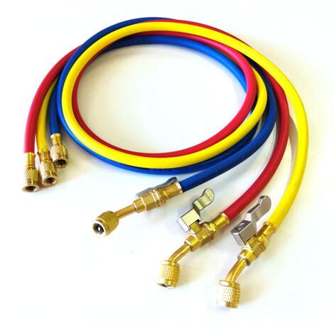 Jeu de 3 flexibles 1/4 x 1/4 L150 cm + vanne d'arrêt CH60-45R - LINSTRUMENT - 2006647 (1/2)