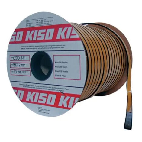 Joint d'étanchéité EPDM 141 KISO - 15x3 mm - Noir - Rouleau 100 mL - 1413x15N