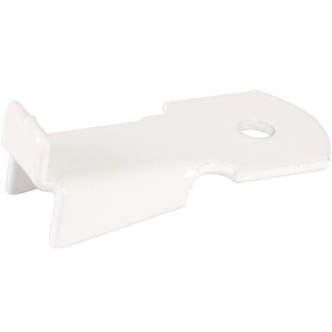 Monin – Taquet crémaillère acier 32 mm – Acier laqué blanc – Pour fixation sur crémaillère – 522120