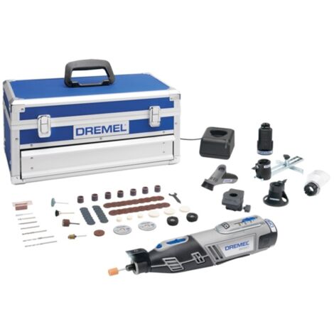 Dremel – Outil multifonction à batterie lithium 12V – 65 accessoires – Éclairage LED – Moteur puissant – Coffret aluminium – F0138220JK (1/5)