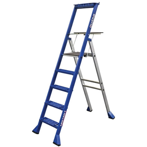 Escabeau grande plateforme 4 marches - Hauteur de travail max. 2.88m - 649204