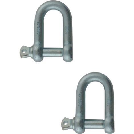 Carte 2 manilles acier zingué Ø10 mm VISO - MAN102NP