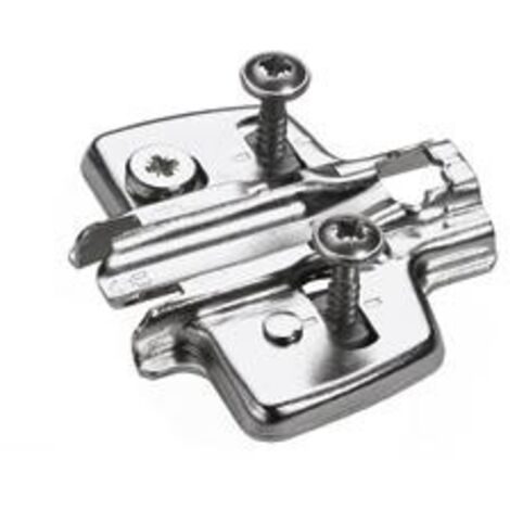 Plaque à visser avec tenon pour charnière invisible SENSYS ET INTERMAT- 3 mm - HETTICH (1/3)