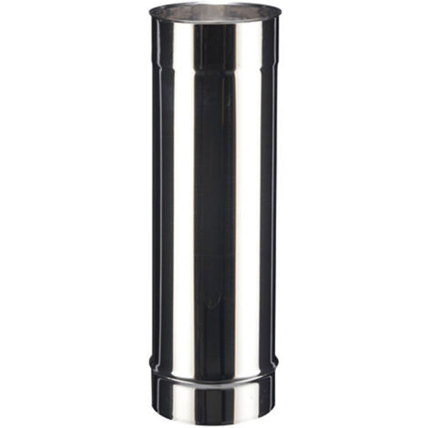 Poujoulat – Tuyau gaz inox SOI 95 cm – Diamètre 150 mm – Conduit simple paroi pour chaudières gaz, fioul, bois, charbon – Épaisseur 4/10 (1/4)