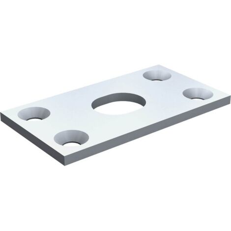 Mantion – Gâche à entailler pour verrou à levier 65x35x3 mm – Acier zingué – Pour bois dur – 1316GE
