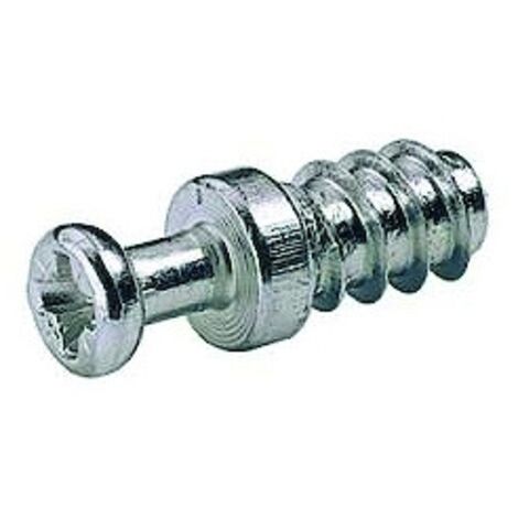 Hettich – Goujon vissé DU 321 – Serrage 6,7 mm – Perçage 11,5 mm – Acier brillant pour assemblage à excentrique