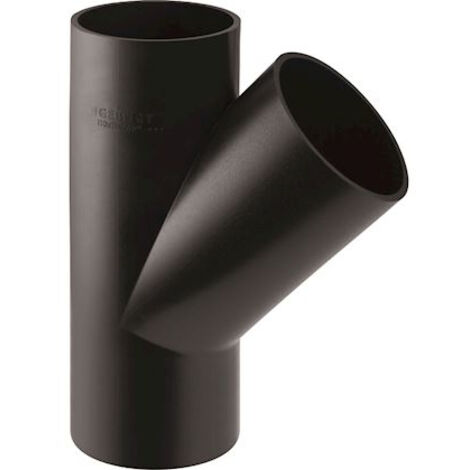 Té diagonal PEHD 90x63/45, noir (assainissement PEHD) (1/3)