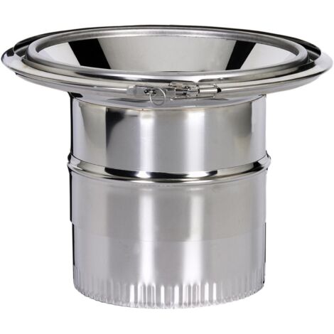 Poujoulat – Réduction double peau émaillé Ø150 – Raccord fumisterie – Pour chantiers humides – 32230554