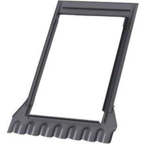 Velux – Raccord d'étanchéité pour tuile CK04 – Largeur 55 cm, longueur 98 cm – Aluminium gris – Inclinaison 15-90° – Protection contre intempéries