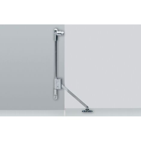 Hettich – Compas pour meuble et coulisseau D340-400 – Loqueteau magnétique réglable 4mm – Acier nickelé – 21699