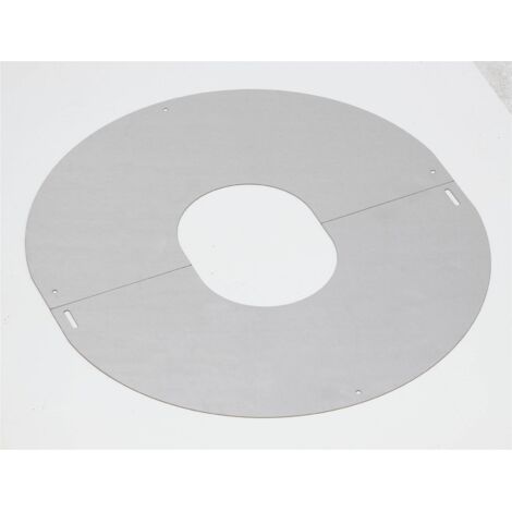 Poujoulat – Plaque de propreté inox 0-10° – Grille pour fumisterie – Finition noire RAL 9030 – Conduit de fumée pour appareils à pellets (1/2)