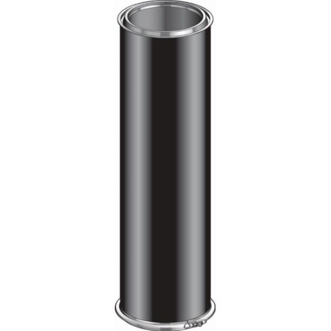Conduit isolé inox/inox Ø230 L.100 cm ED1000-230i ral noir mat POUJOULAT - 31230005NOIR (1/2)